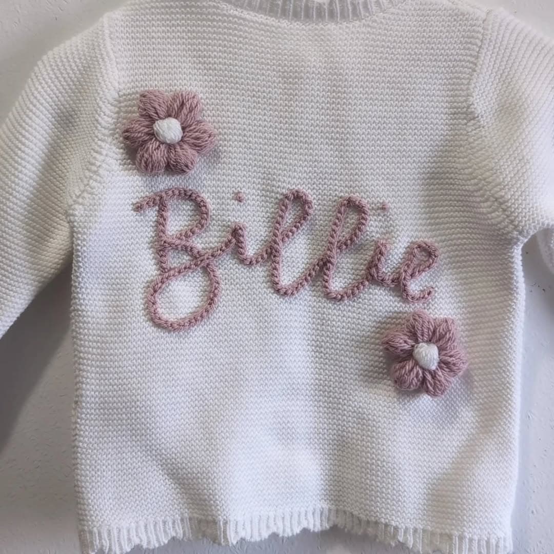 Instagram post: 🌸 B I L L I E 🌸

Knit Details 
🪡 White Knit 
🧶...